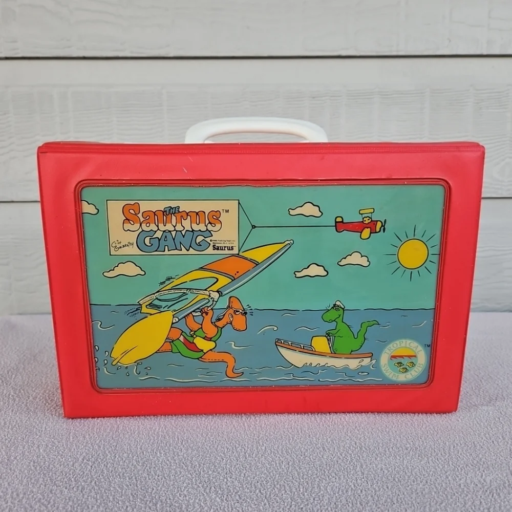 1986 The Saurus Gang Vinyl Storage Case Box Vintage Cliff Galbraith Swim Club